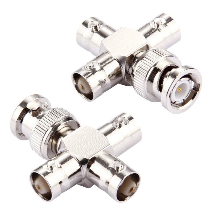 2 PCS 1 x BNC Male to 3 x BNC Female Connector, Cross Type, Cross Type 2 PCS 1 x BNC Male to 3 x BNC Female Connector, Cross Type, Cross Type